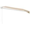 vidaXL Auvent r&eacute;tractable jaune et blanc 4,5x3 m tissu et aluminium