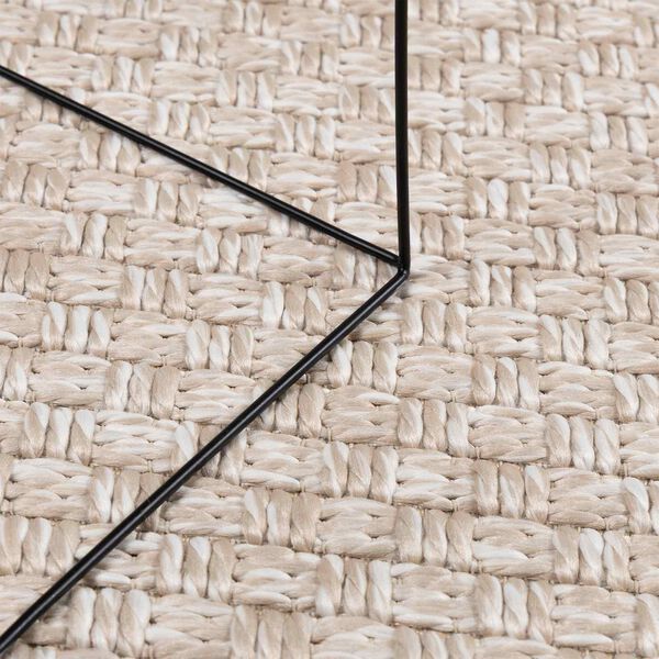 vidaXL Tapis de surface Rond HUARTE Cr&egrave;me &Oslash; 200 CM Polyester