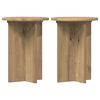 vidaXL Support de Plante 2 pcs Ch&ecirc;ne artisanal &Oslash;29,5 x 40 cm