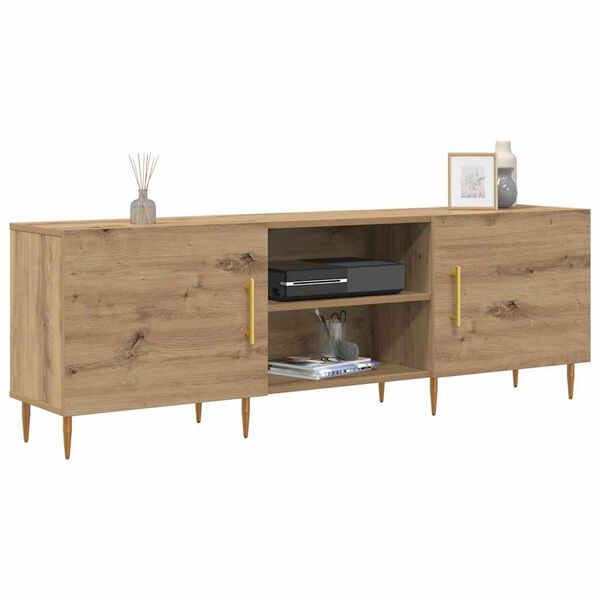 vidaXL Meuble TV chêne artisanal 150 x 30 x 50 cm Bois d'ingénierie