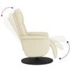 vidaXL Fauteuil inclinable avec repose-pieds cr&egrave;me similicuir
