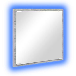 vidaXL Miroir de salle de bain LED Gris Sonoma 40 x 37 x 8.5 cm