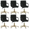 vidaXL Chaises pivotantes &agrave; manger lot de 6 noir velours