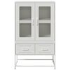 vidaXL Buffet haut blanc 68x39x111,5 cm acier