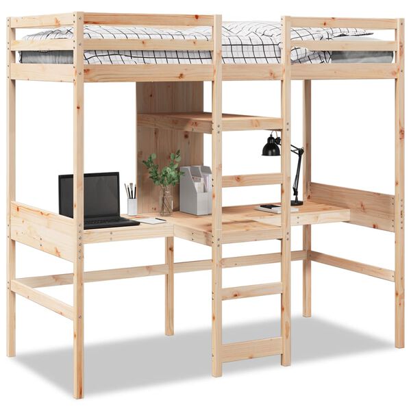vidaXL Cadre de lit superpos&eacute; sans matelas 75x190cm bois de pin massif