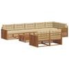 vidaXL Ensemble de canap&eacute;s d'ext&eacute;rieur 9 pcs Naturel et Beige