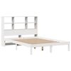 vidaXL Lit biblioth&egrave;que sans matelas blanc 140x190 cm bois pin massif
