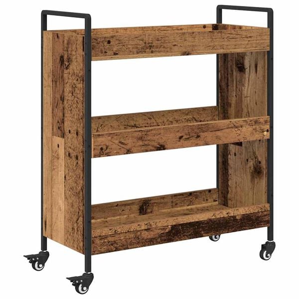 vidaXL Chariot de cuisine Bois ancien 70 x 30 x 82 cm