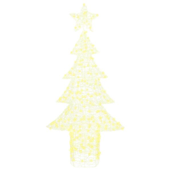vidaXL Sapin de Noël avec 240 LED Blanc chaud 180 cm Acrylique