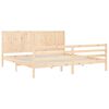 vidaXL Cadre de lit sans matelas 200x200 cm bois massif