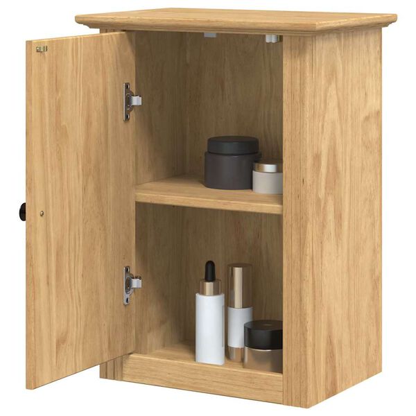 vidaXL Armoire murale de salle de bain avec stockage BODO Marron miel
