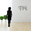 Homemania D&eacute;coration murale Carte du monde 11 100x53 cm M&eacute;tal Noir