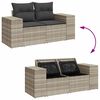 vidaXL Salon de jardin 4 pcs avec coussins gris clair r&eacute;sine tress&eacute;e