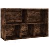vidaXL Bibliothèque/Buffet chêne fumé 50x25x80 cm bois d'ingénierie