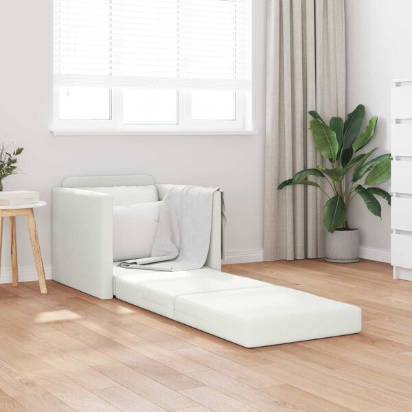 vidaXL Canap&eacute;-Lit 60cm Blanc Simili cuir