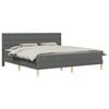 vidaXL Cadre de lit avec matelas Gris fonc&eacute; 180 x 200 cm tissu