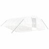 vidaXL Serre avec cadre en acier blanc 50 m&sup2; 10x5x2,3 m