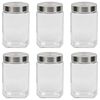 vidaXL Pots de conservation avec couvercle argenté 6 pcs 1700 ml