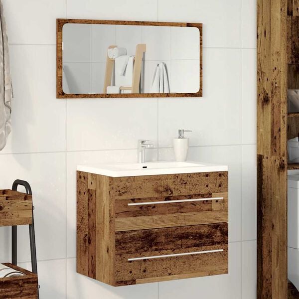 vidaXL Meuble de salle de bain vieux bois 60x38,5x48 cm