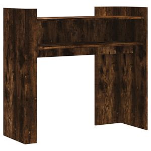 vidaXL Table console ch&ecirc;ne fum&eacute; 100x35x90 cm bois d'ing&eacute;nierie