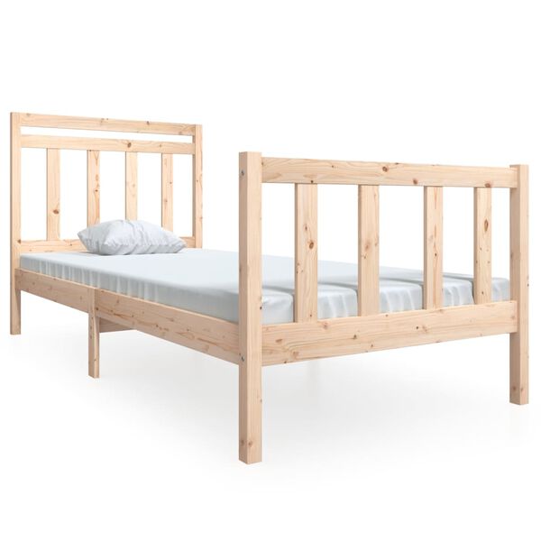 vidaXL Cadre de lit sans matelas bois massif 100x200 cm