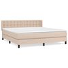 vidaXL Sommier &agrave; lattes de lit avec matelas Cappuccino 160x200 cm