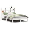 vidaXL Lit biblioth&egrave;que sans matelas blanc 120x200 cm bois pin massif