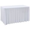 vidaXL Nappes &eacute;lastiques de table avec jupon 2 pcs 183x76x74cm Blanc
