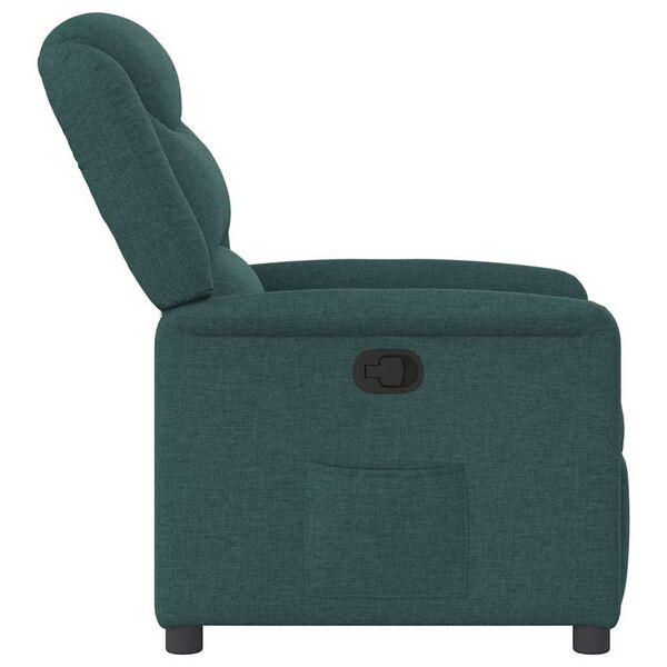 vidaXL Fauteuil inclinable Vert fonc&eacute; Tissu
