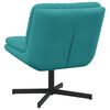 vidaXL Fauteuil relaxant pivotant Turquoise 63 x 75 x 76 cm Velours