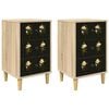 vidaXL Table de chevet BREMEN 2 pc Ch&ecirc;ne Sonoma 36 x 33 x 60 cm