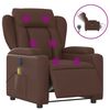 vidaXL Fauteuil de massage inclinable &eacute;lectrique marron similicuir