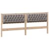 vidaXL T&ecirc;te de lit Autre Marron et taupe 200 cm Bois massif en pin
