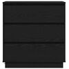 vidaXL Cabinet de chevet avec tiroir Ch&ecirc;ne noir 71 x 34,5 x 75 cm