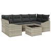 vidaXL Ensemble de Canap&eacute;s 7 pc Gris clair 55 x 55 x 37 cm polyrotin