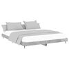 vidaXL Cadre de lit sans matelas gris b&eacute;ton 200x200 cm