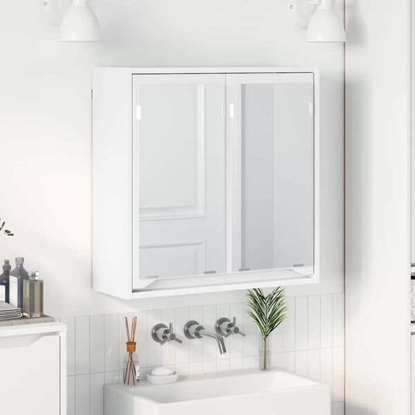 vidaXL Armoire Miroir de Salle de Bain Blanc 60 x 20 x 60 cm