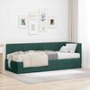 vidaXL Cadre de lit d'angle avec matelas 2 pcs Vert Velours