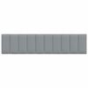 vidaXL Coussin de t&ecirc;te de lit Hanko gris clair 200 cm tissu