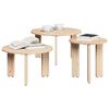 vidaXL Table basse 3 pcs Naturel Bois massif en pin
