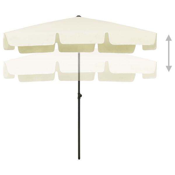 vidaXL Parasol de plage jaune sable 200x125 cm