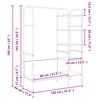 vidaXL Porte-vêtements Gris 120 x 44 x 160 cm Bois d'ingénierie