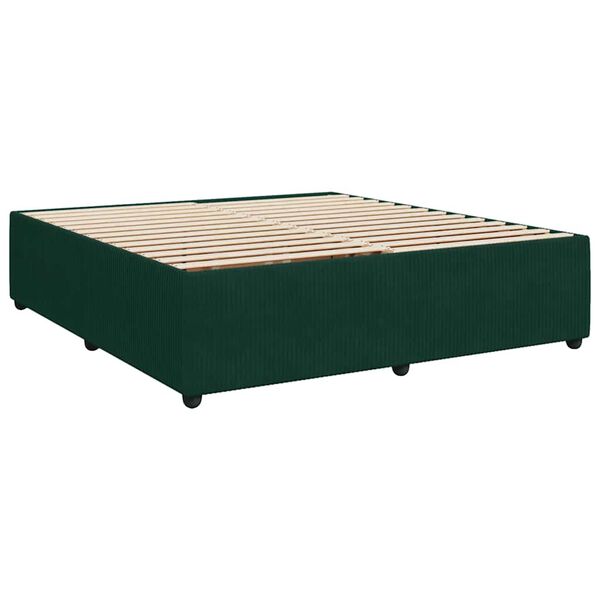 vidaXL Cadre de lit sans matelas vert fonc&eacute; 180x200 cm velours