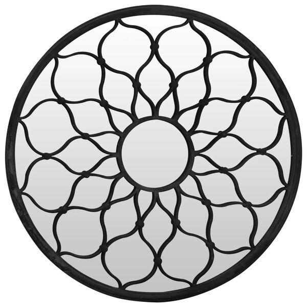 vidaXL Miroir Noir 40x3 cm Fer pour utilisation à l'intérieur