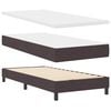 vidaXL Lit &agrave; ressorts avec matelas Marron fonc&eacute; 190 x 90 cm Polyester