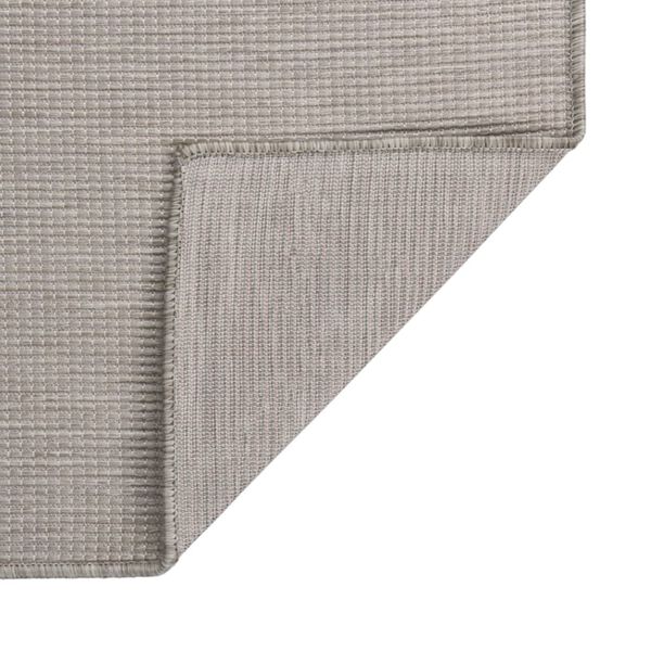 vidaXL Tapis &agrave; tissage plat d'ext&eacute;rieur 80x250 cm gris clair
