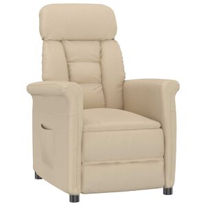 vidaXL fauteuil Cr&egrave;me 96,5 x 70,5 x 95 cm Microfibre