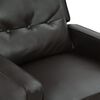 vidaXL Fauteuil de massage noir similicuir brillant