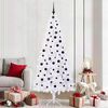 vidaXL Sapin de Noël artificiel avec 300 LED Blanc 210 cm PVC et Acier