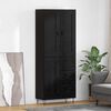 vidaXL Haut Armoire Ch&ecirc;ne noir 69,5 x 34 x 180 cm Bois d'ing&eacute;nierie